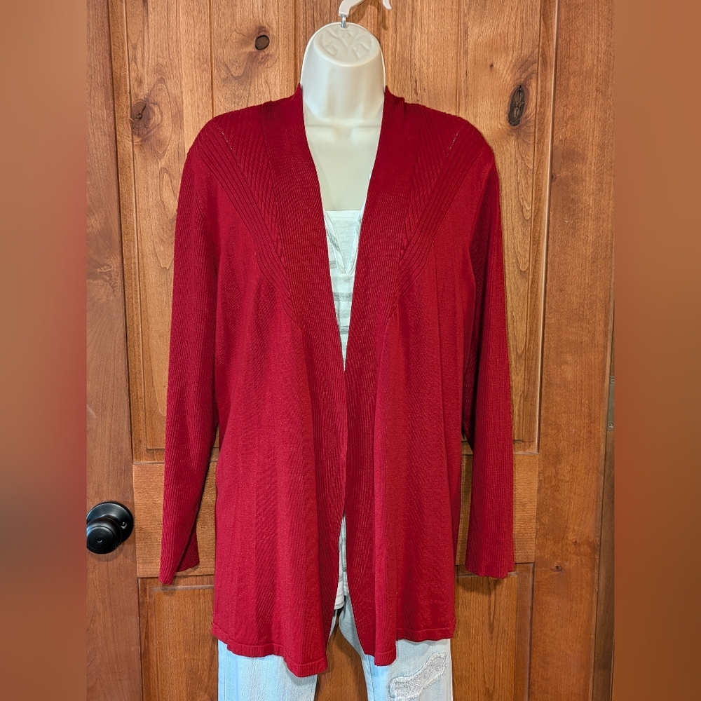 Croft & Barrow Vibrant Red Women's Cardigan